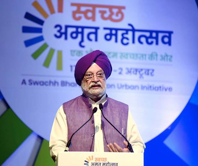 शहरी स्थानीय निकायों (यूएलबी) की वेस्ट प्रोसेसिंग कैपेसिटी 2014 में मात्र 18 प्रतिशत से बढ़कर वर्तमान में 73 प्रतिशत हुई: श्री हरदीप एस पुरी