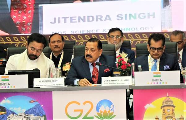 भारत की जी20 अध्यक्षता का लोगो एवं थीम एक साथ शक्तिशाली संदेश देते हैं जिसमें दुनिया में सभी के लिए न्यायसंगत और समान विकास का प्रयास निहित है: डॉ. जितेंद्र सिंह