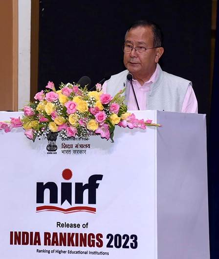 डॉ. राजकुमार रंजन सिंह ने नई दिल्ली में इंडिया रैंकिंग 2023 जारी की