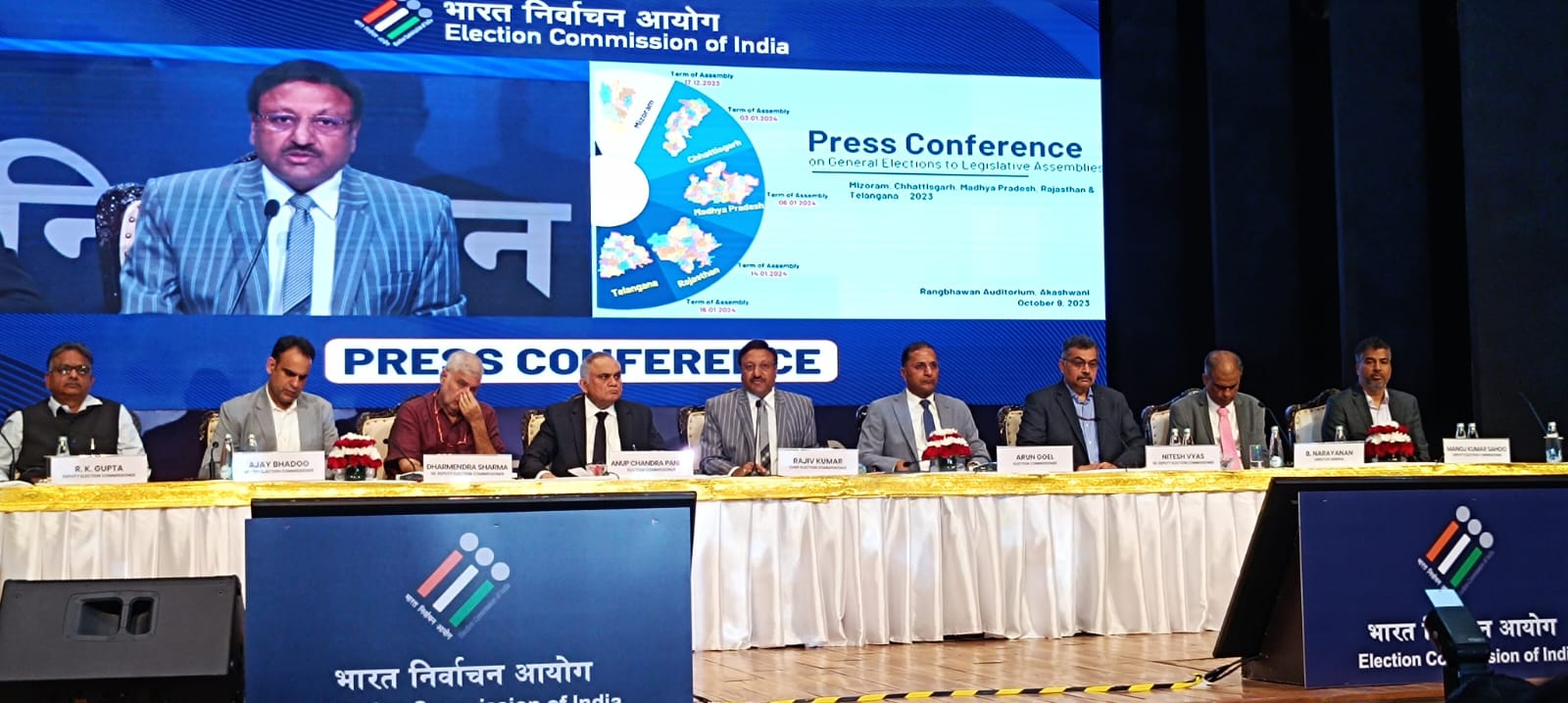 पांच राज्यों में चुनावी शंखनाद, मध्य प्रदेश, छत्तीसगढ़, मिजोरम, राजस्थान और तेलंगाना ने इस दिन होंगे चुनाव