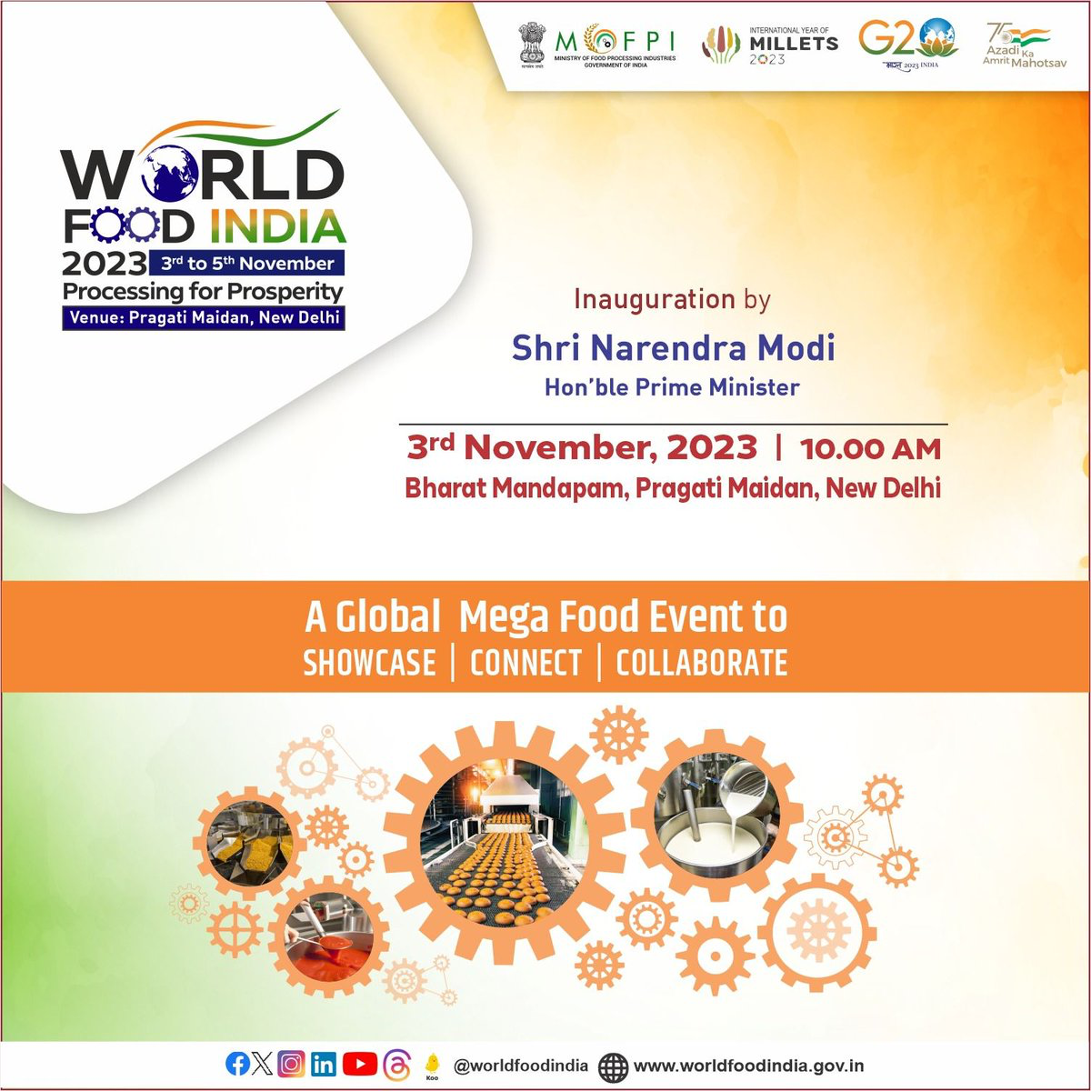 प्रधानमंत्री मोदी आज वर्ल्ड फूड इंडिया-2023 के दूसरे संस्करण का करेंगे शुभारंभ