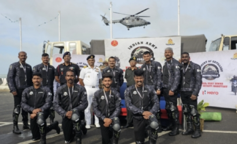 कारगिल विजय की रजत जयंती पर भारतीय सेना का ‘डी5’ मोटर साइकिल अभियान शुरू