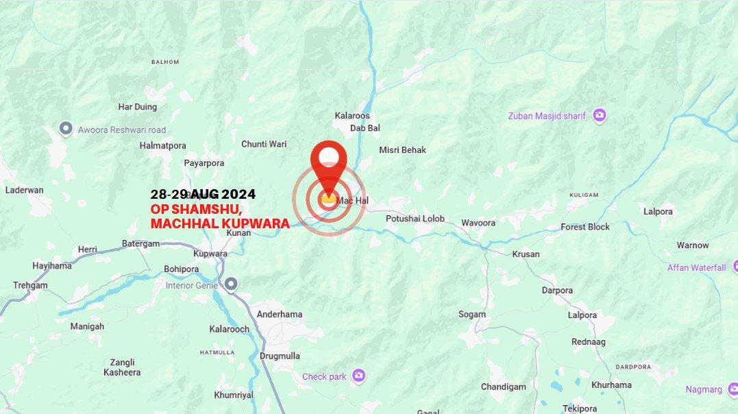 कुपवाड़ा में दो जगह मुठभेड़, तीन आतंकवादियों के मारे जाने की संभावना