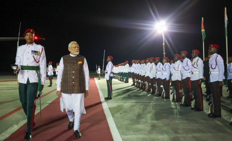 गुयाना और बारबाडोस प्रधानमंत्री मोदी को सर्वोच्च राष्ट्रीय पुरस्कारों से करेंगे सम्मानित