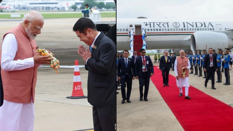 पीएम मोदी दो दिवसीय थाईलैंड दौरे पर पहुंचे बैंकॉक, गर्मजोशी से किया गया स्वागत