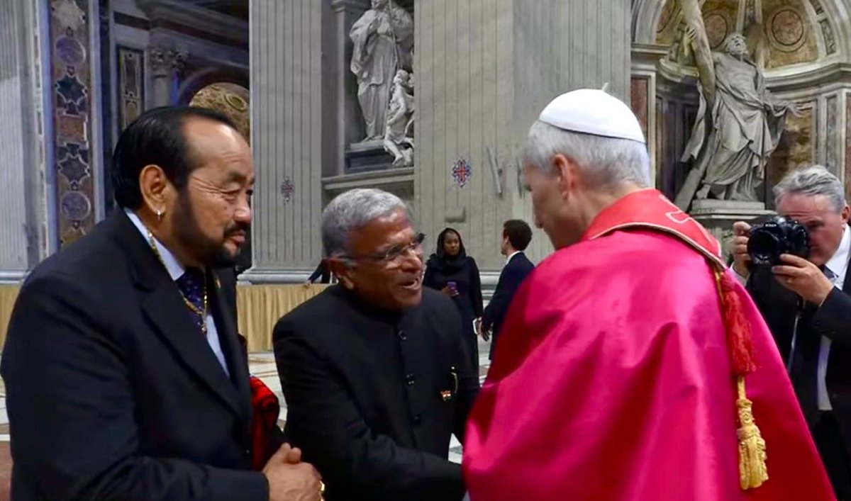 राज्यसभा उपसभापति हरिवंश ने पोप लियो XIV के पदभार ग्रहण समारोह में लिया भाग