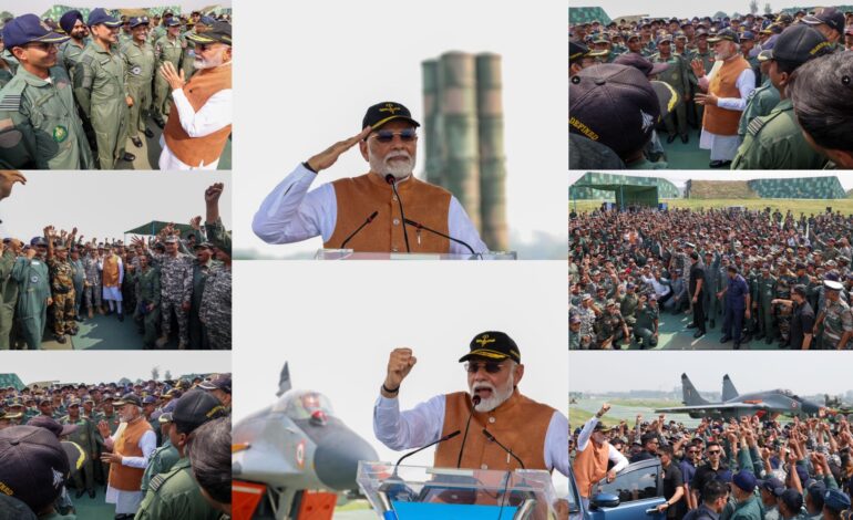 ‘भारत माता की जय’ के नारे से गूंज उठा आदमपुर एयरबेस, पीएम मोदी ने वायुसेना के योद्धाओं के साहस को किया सलाम