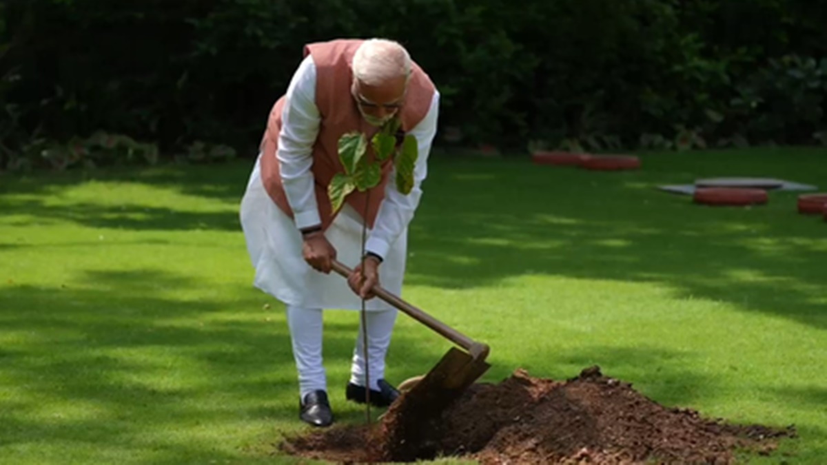 पीएम मोदी ने किया सिंदूर के पौधे का रोपण, कहा-नारी शक्ति और शौर्य का प्रतीक है यह उपहार