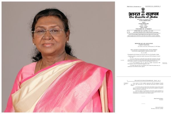 राष्ट्रपति मुर्मु ने लद्दाख आधिकारिक भाषा विनियमन 2025 को किया लागू