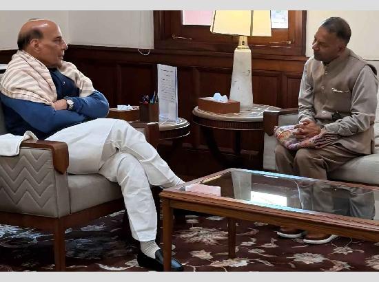 राजिंदर गुप्ता ने केंद्रीय रक्षा मंत्री राजनाथ सिंह से की मुलाकात – पंजाब के बॉर्डर संबंधी मसले पर की विचार चर्चा