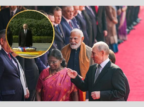 Putin पहुंचे Rashtrapati Bhavan, हुआ शानदार स्वागत! महात्मा गांधी को भी दी श्रद्धांजलि