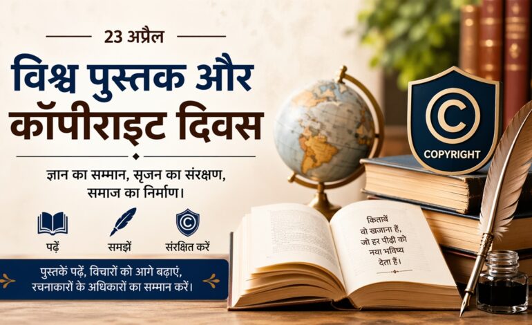 विश्व पुस्तक और कॉपीराइट दिवस : ज्ञान, सृजन और संरक्षण की वैश्विक चेतना